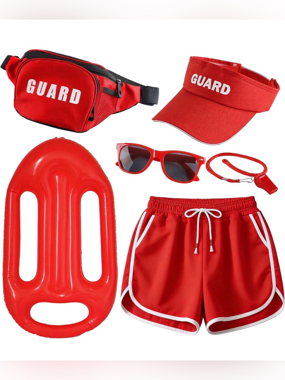 Adult Lifeguard Costume Set with Inflatable float, size M
